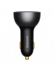 Baseus Digital Display Snabb Billaddare USB-A / USB-C PD3.1 140W svart + USB-C-kabel Baseus Superior Series 5A 240W 1m svart (CG