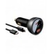 Baseus Digital Display Snabb Billaddare USB-A / USB-C PD3.1 140W svart + USB-C-kabel Baseus Superior Series 5A 240W 1m svart (CG