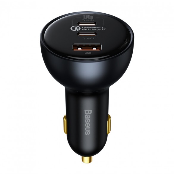 Baseus snabb billaddare USB / USB Typ C 160W PPS Quick Charge 5 PD grå (TZCCZM-0G)