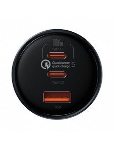 Baseus snabb billaddare USB / USB Typ C 160W PPS Quick Charge 5 PD grå (TZCCZM-0G)