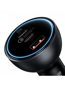Baseus snabb billaddare USB / USB Typ C 160W PPS Quick Charge 5 PD grå (TZCCZM-0G)