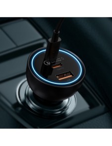 Baseus snabb billaddare USB / USB Typ C 160W PPS Quick Charge 5 PD grå (TZCCZM-0G)