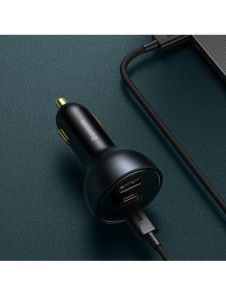 Baseus snabb billaddare USB / USB Typ C 160W PPS Quick Charge 5 PD grå (TZCCZM-0G)