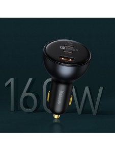 Baseus snabb billaddare USB / USB Typ C 160W PPS Quick Charge 5 PD grå (TZCCZM-0G)