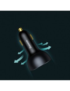 Baseus snabb billaddare USB / USB Typ C 160W PPS Quick Charge 5 PD grå (TZCCZM-0G)