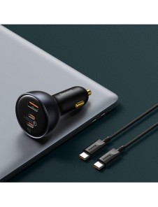 Baseus snabb billaddare USB / USB Typ C 160W PPS Quick Charge 5 PD grå (TZCCZM-0G)