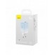 Baseus snabbladdare GaN 2 x USB Typ C / USB 65W QC PD blå (CCGP050103) + snabbladdningskabel USB Typ C 100W 1m blå