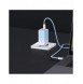Baseus snabbladdare GaN 2 x USB Typ C / USB 65W QC PD blå (CCGP050103) + snabbladdningskabel USB Typ C 100W 1m blå