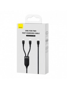 Baseus Flash Series II snabbladdningskabel 2in1 USB-C - 2xUSB-C 100W 1,5m svart