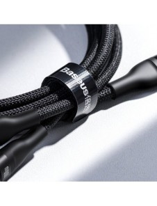 Baseus Flash Series II snabbladdningskabel 2in1 USB-C - 2xUSB-C 100W 1,5m svart