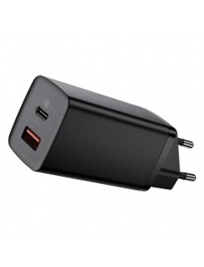 Baseus GaN2 Lite snabbladdare 65W USB / USB Typ C Quick Charge 3.0 Power Delivery (galliumnitrid) svart (CCGAN2L-B01)