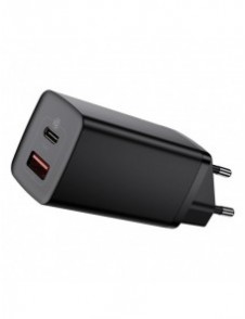 Baseus GaN2 Lite snabbladdare 65W USB / USB Typ C Quick Charge 3.0 Power Delivery (galliumnitrid) svart (CCGAN2L-B01)