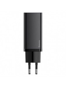 Baseus GaN2 Lite snabbladdare 65W USB / USB Typ C Quick Charge 3.0 Power Delivery (galliumnitrid) svart (CCGAN2L-B01)