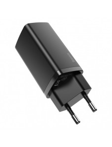 Baseus GaN2 Lite snabbladdare 65W USB / USB Typ C Quick Charge 3.0 Power Delivery (galliumnitrid) svart (CCGAN2L-B01)