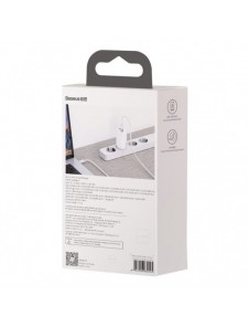 Baseus GaN2 Lite snabbladdare 65W USB / USB Typ C Quick Charge 3.0 Power Delivery (galliumnitrid) vit (CCGAN2L-B02)