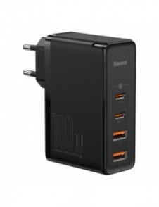 Baseus GaN2 Pro snabbladdare 100W USB / USB Typ C Snabbladdning 4+ Strömförsörjning svart (CCGAN2P-L01)