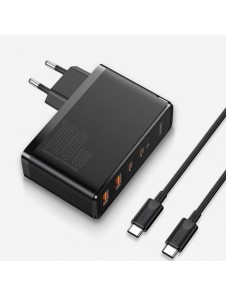 Baseus GaN2 Pro snabbladdare 100W USB / USB Typ C Snabbladdning 4+ Strömförsörjning svart (CCGAN2P-L01)