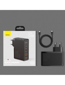Baseus GaN2 Pro snabbladdare 100W USB / USB Typ C Snabbladdning 4+ Strömförsörjning svart (CCGAN2P-L01)