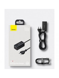 Baseus GaN3 Pro snabb universal GaN-laddare 2 x USB Typ C / 2 x USB 100W PD3.0, QC4.0 +, AFC svart (CCGP000101)