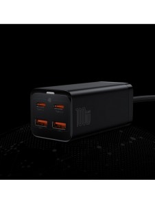 Baseus GaN3 Pro snabb universal GaN-laddare 2 x USB Typ C / 2 x USB 100W PD3.0, QC4.0 +, AFC svart (CCGP000101)