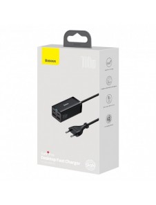 Baseus GaN3 Pro snabb universal GaN-laddare 2 x USB Typ C / 2 x USB 100W PD3.0, QC4.0 +, AFC svart (CCGP000101)