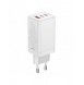 Baseus GaN3 Pro snabb universal GaN-laddare 2 x USB Typ C / USB + kabel USB Typ C - USB Typ C 65W PD3.0, QC4.0 +, AFC vit (CCGP0