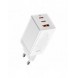 Baseus GaN3 Pro snabb universal GaN-laddare 2 x USB Typ C / USB + kabel USB Typ C - USB Typ C 65W PD3.0, QC4.0 +, AFC vit (CCGP0