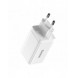 Baseus GaN3 Pro snabb universal GaN-laddare 2 x USB Typ C / USB + kabel USB Typ C - USB Typ C 65W PD3.0, QC4.0 +, AFC vit (CCGP0