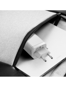 Baseus GaN3 Pro snabb universal GaN-laddare 2 x USB Typ C / USB + kabel USB Typ C - USB Typ C 65W PD3.0, QC4.0 +, AFC vit (CCGP0