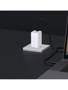 Baseus GaN3 Pro snabb universal GaN-laddare 2 x USB Typ C / USB + kabel USB Typ C - USB Typ C 65W PD3.0, QC4.0 +, AFC vit (CCGP0