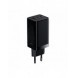 Baseus GaN3 Pro snabb universal GaN-laddare 2 x USB Typ C / USB 65W PD3.0, QC4.0 +, AFC svart + USB Typ C - USB Typ C-kabel 1m (