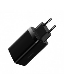 Baseus GaN3 Pro snabb universal GaN-laddare 2 x USB Typ C / USB 65W PD3.0, QC4.0 +, AFC svart + USB Typ C - USB Typ C-kabel 1m (