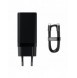 Baseus GaN3 Pro snabb universal GaN-laddare 2 x USB Typ C / USB 65W PD3.0, QC4.0 +, AFC svart + USB Typ C - USB Typ C-kabel 1m (