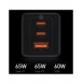 Baseus GaN3 Pro snabb universal GaN-laddare 2 x USB Typ C / USB 65W PD3.0, QC4.0 +, AFC svart + USB Typ C - USB Typ C-kabel 1m (