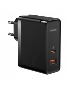 Baseus GaN5 Pro snabb universal väggladdare GaN USB Typ C / USB 100W PD3.0, QC4.0+, AFC svart (CCGP090201)