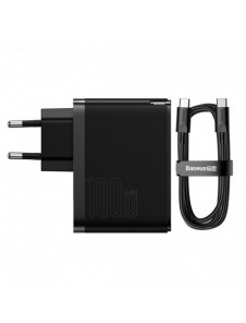 Baseus GaN5 Pro snabb universal väggladdare GaN USB Typ C / USB 100W PD3.0, QC4.0+, AFC svart (CCGP090201)