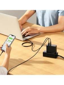 Baseus GaN5 Pro snabb universal väggladdare GaN USB Typ C / USB 100W PD3.0, QC4.0+, AFC svart (CCGP090201)