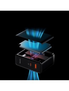 Baseus GaN5 Pro snabb universal väggladdare GaN USB Typ C / USB 100W PD3.0, QC4.0+, AFC svart (CCGP090201)