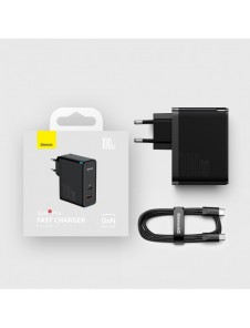 Baseus GaN5 Pro snabb universal väggladdare GaN USB Typ C / USB 100W PD3.0, QC4.0+, AFC svart (CCGP090201)