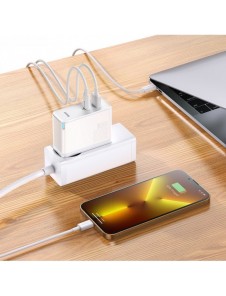 Baseus GaN5 Pro snabb universal väggladdare GaN USB Typ C / USB 100W PD3.0, QC4.0+, AFC vit (CCGP090202)