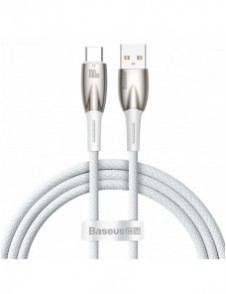 Baseus Glimmer Series snabbladdningskabel USB-A - USB-C 100W 480Mbps 1m vit