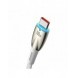Baseus Glimmer Series snabbladdningskabel USB-A - USB-C 100W 480Mbps 1m vit