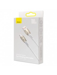 Baseus Glimmer Series snabbladdningskabel USB-A - USB-C 100W 480Mbps 1m vit