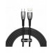 Baseus Glimmer Series Snabbladdningskabel USB-A - USB-C 100W 480Mbps 2m svart
