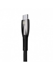 Baseus Glimmer Series Snabbladdningskabel USB-A - USB-C 100W 480Mbps 2m svart