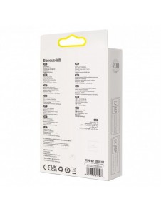Baseus Glimmer Series Snabbladdningskabel USB-A - USB-C 100W 480Mbps 2m svart