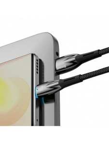 Baseus Glimmer Series Snabbladdningskabel USB-A - USB-C 100W 480Mbps 2m svart