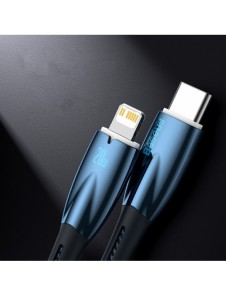 Baseus Glimmer Series Snabbladdningskabel USB-A - USB-C 100W 480Mbps 2m svart