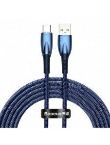 Baseus Glimmer Series Snabbladdningskabel USB-A - USB-C 100W 480Mbps 2m blå