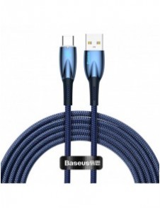 Baseus Glimmer Series Snabbladdningskabel USB-A - USB-C 100W 480Mbps 2m blå